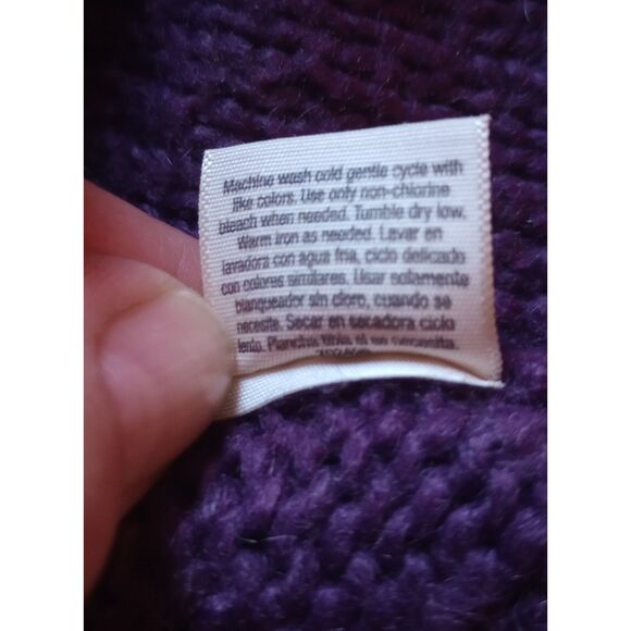 St. John's Bay Women's Size Large Wool/Mohair Blend Purple Sweater - Picture 8 of 8